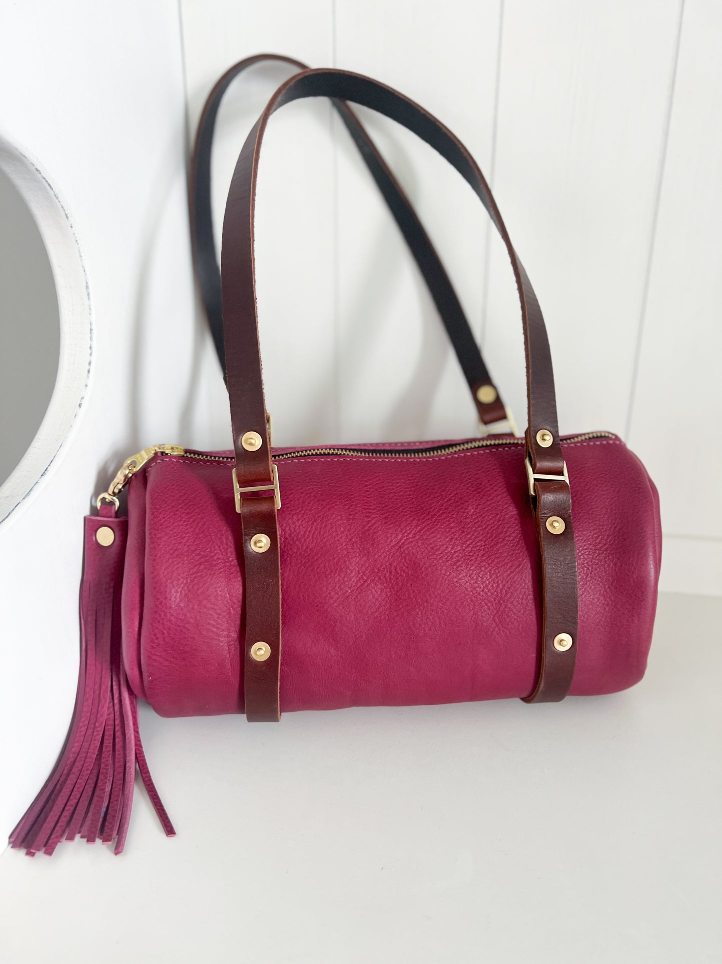 Bren Barrel in Vachetta Lilac