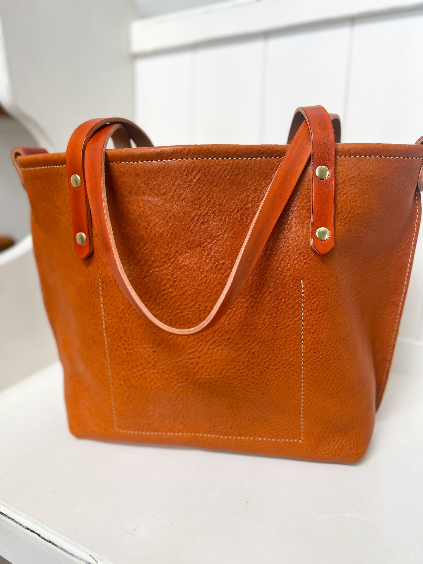 Carryall Tote in Ginger Vachetta