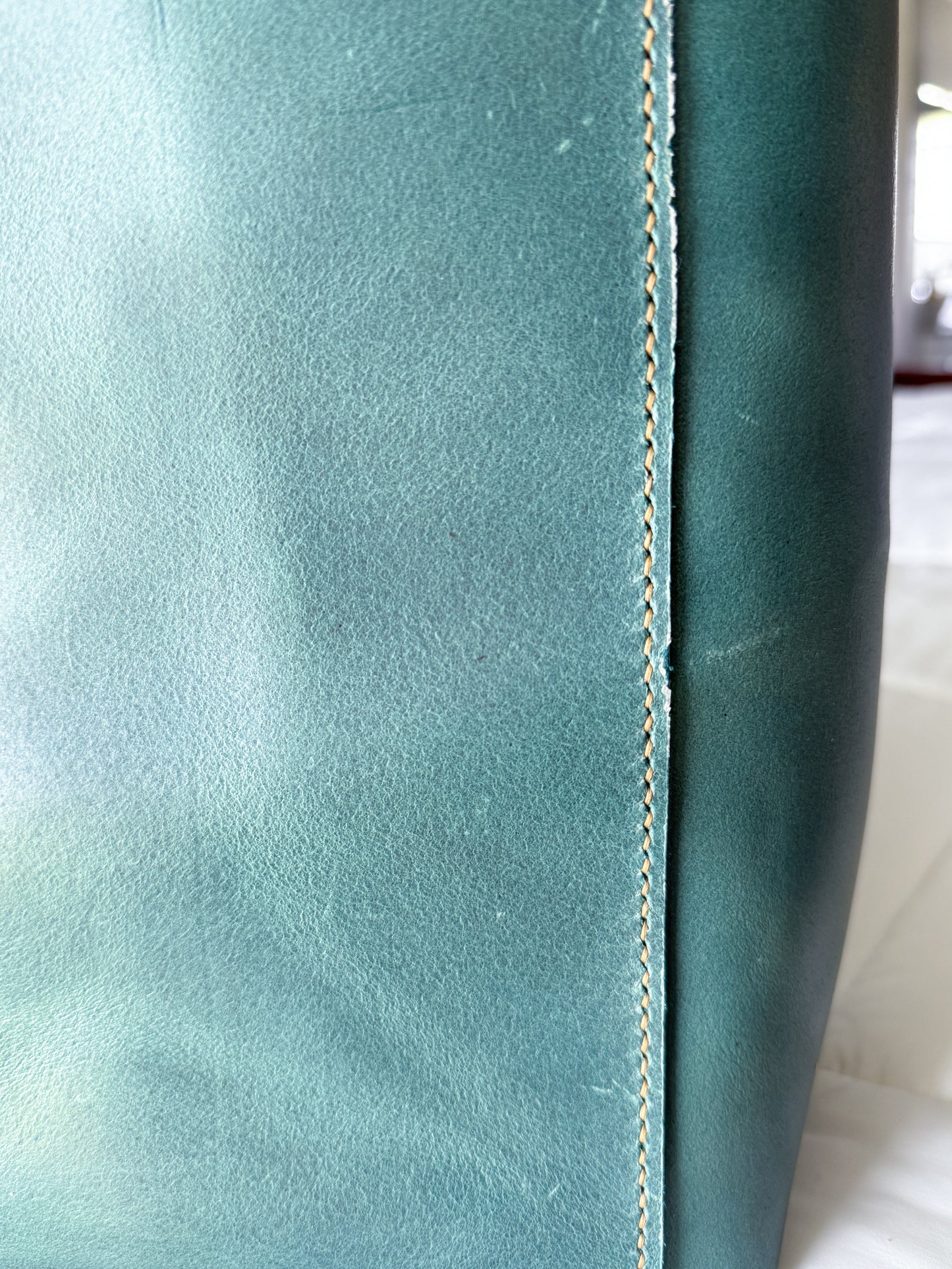 Bennett Bucket in Aqua Pearl Horween