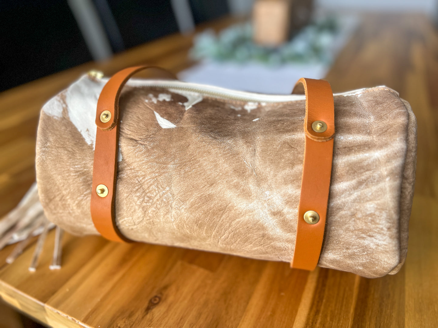 Bren Barrel in Vintage Cowhide Leather