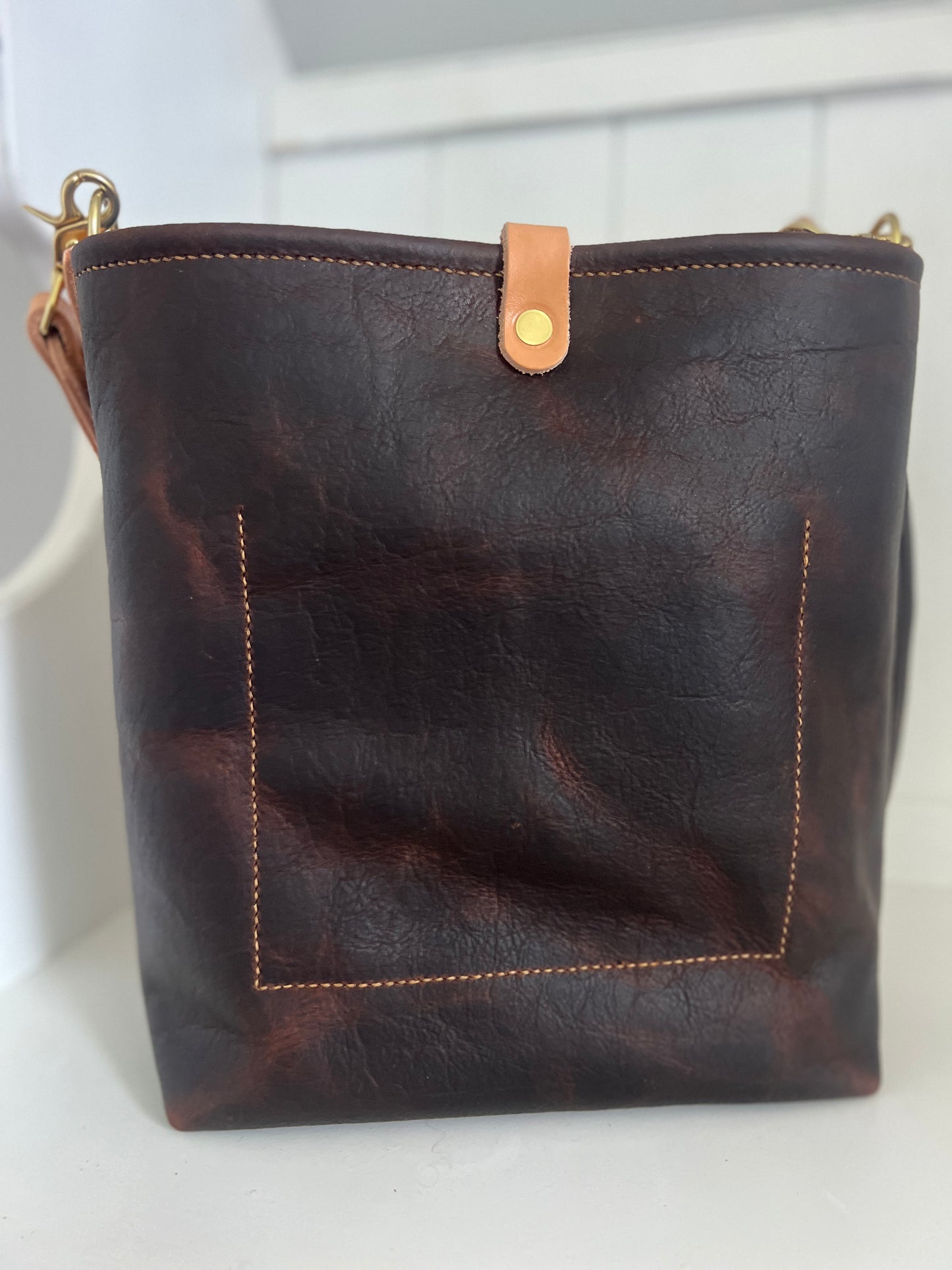 Bennett Bucket in Brown Kodiak