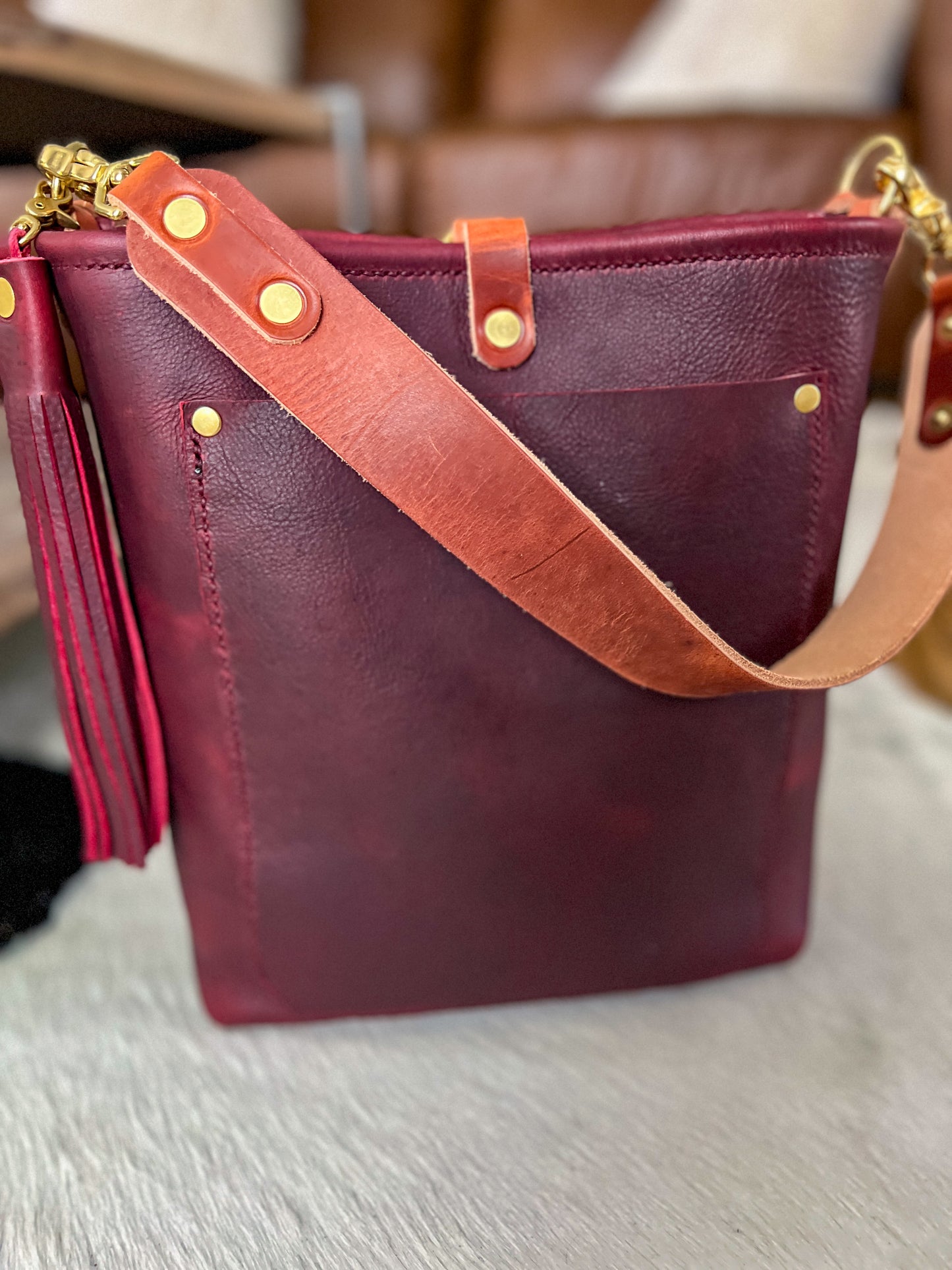 Bennett Bucket in Purple Kodiak