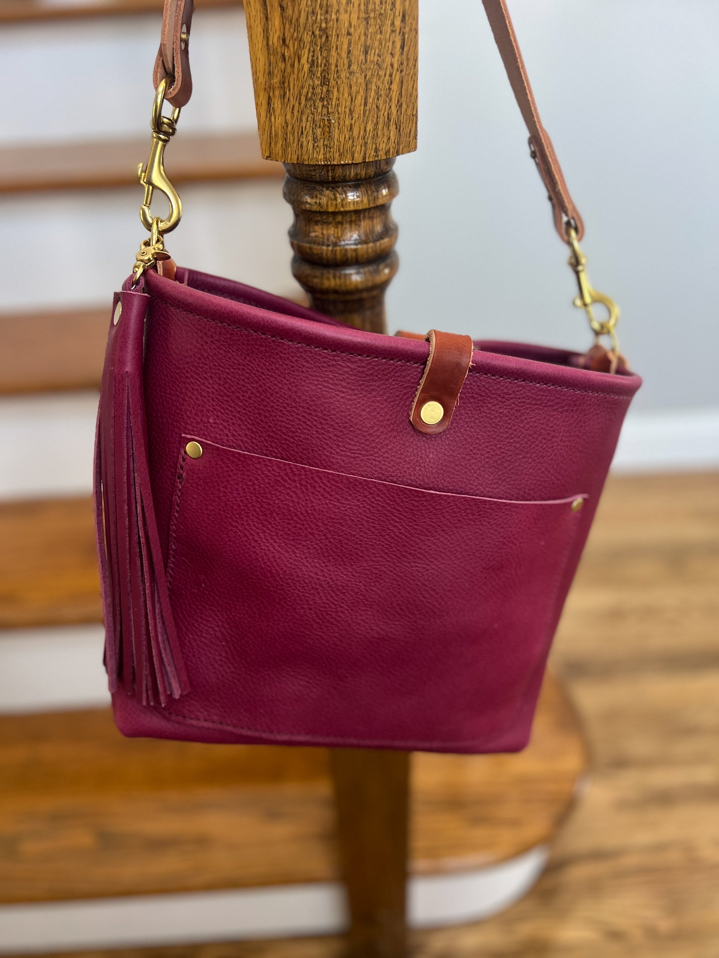 Bennett “shorty” Bucket in Lilac Vachetta