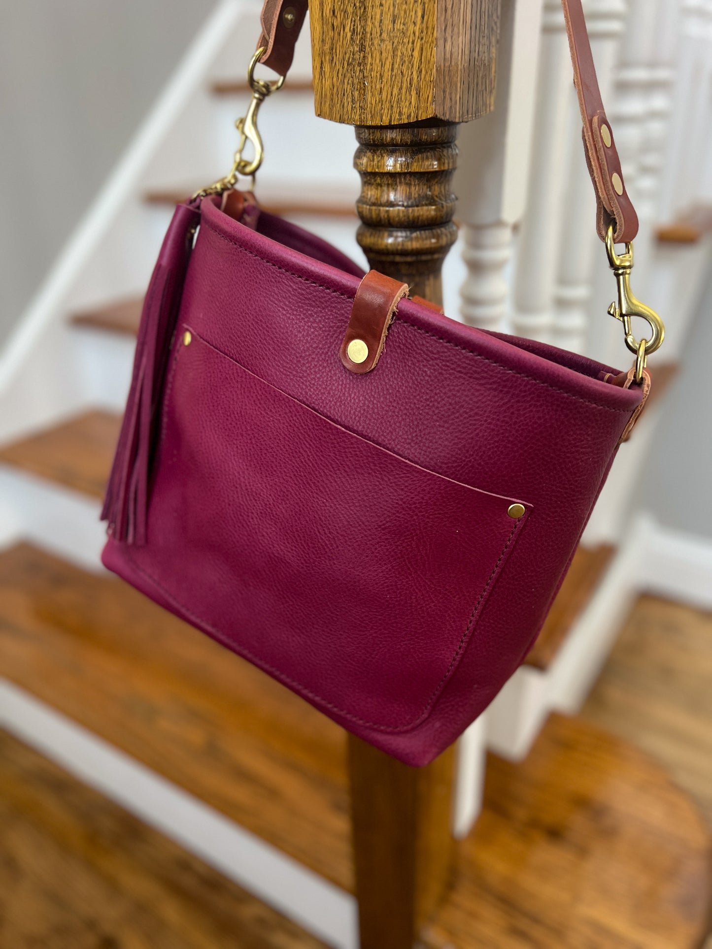 Bennett “shorty” Bucket in Lilac Vachetta
