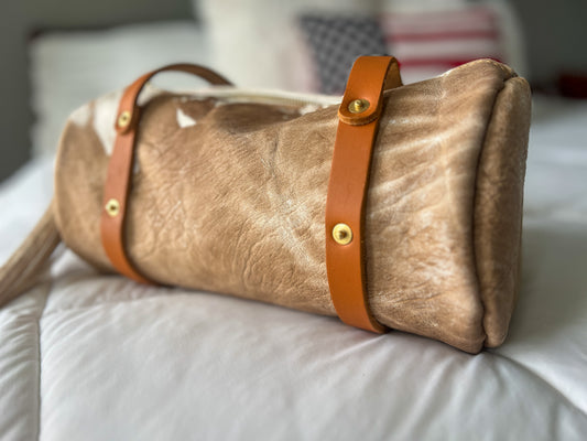 Bren Barrel in Vintage Cowhide Leather