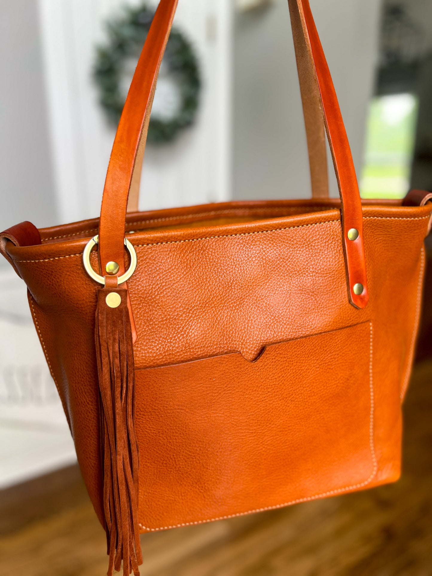 Carryall Tote in Ginger Vachetta