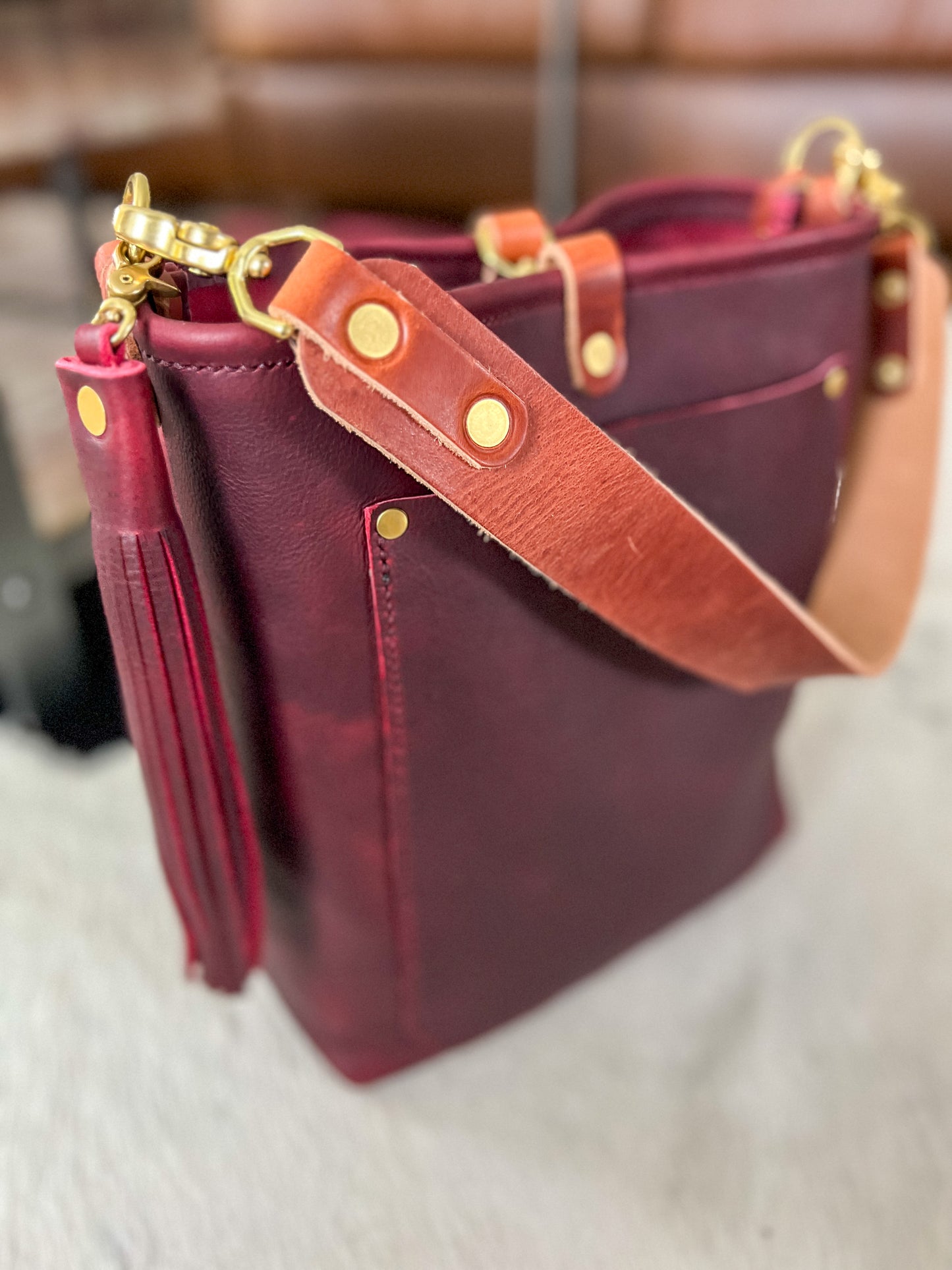 Bennett Bucket in Purple Kodiak