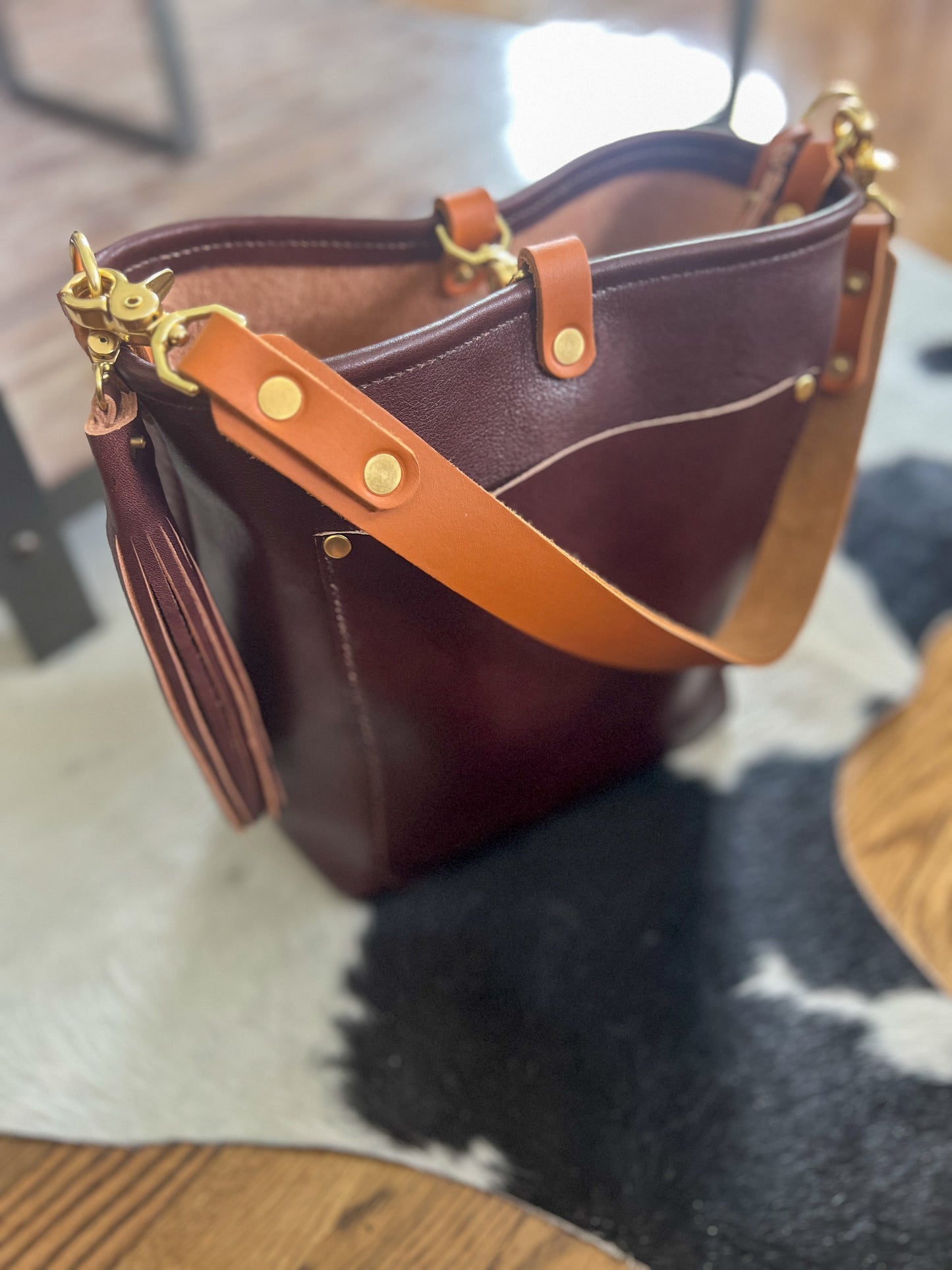 Bennett Bucket in Luxe Horween