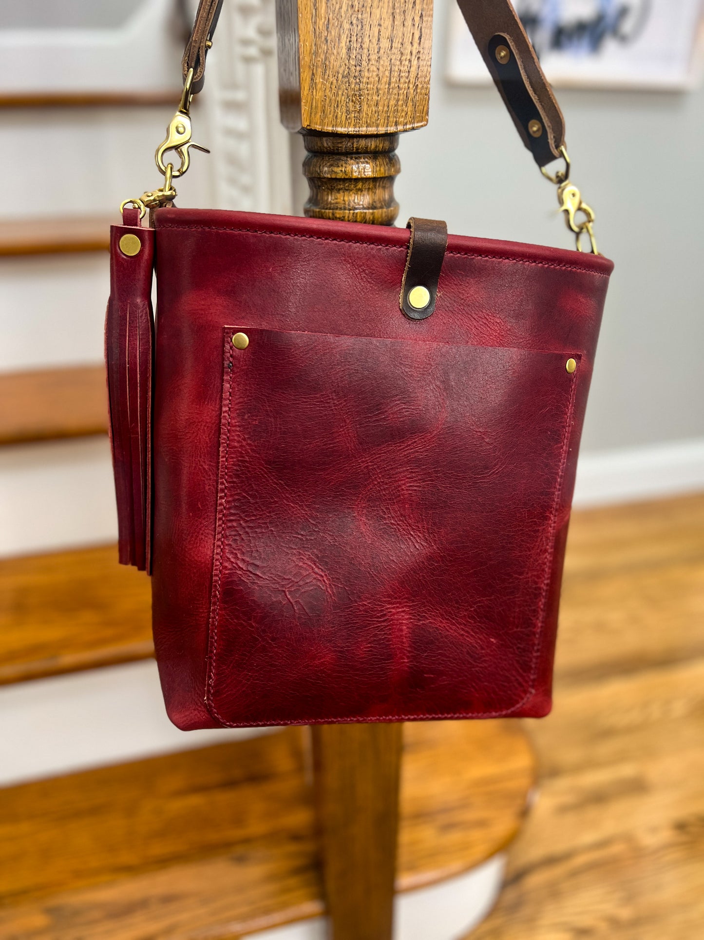 Bennett Bucket in Russet Horween Derby Leather