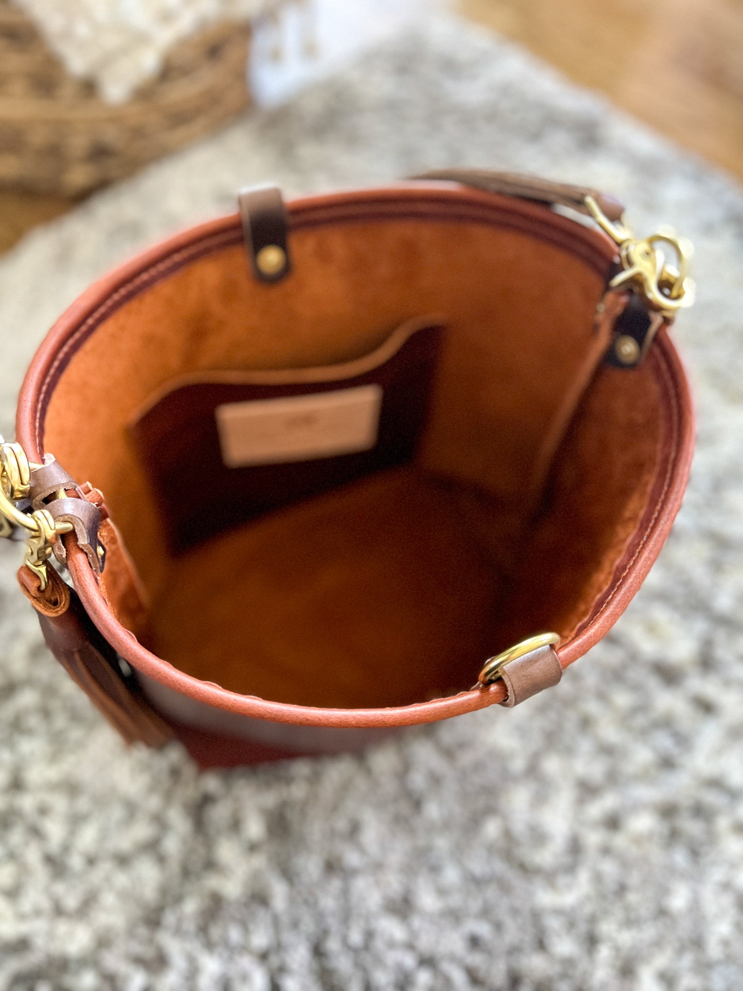 Hobo Bucket in Full Grain Rushmore Leather