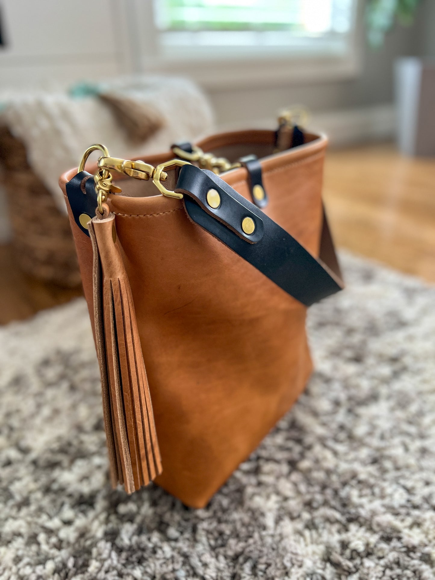 Hobo Bucket in Light Natural Horween Derby