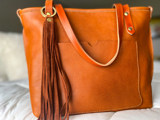 Carryall Tote in Ginger Vachetta