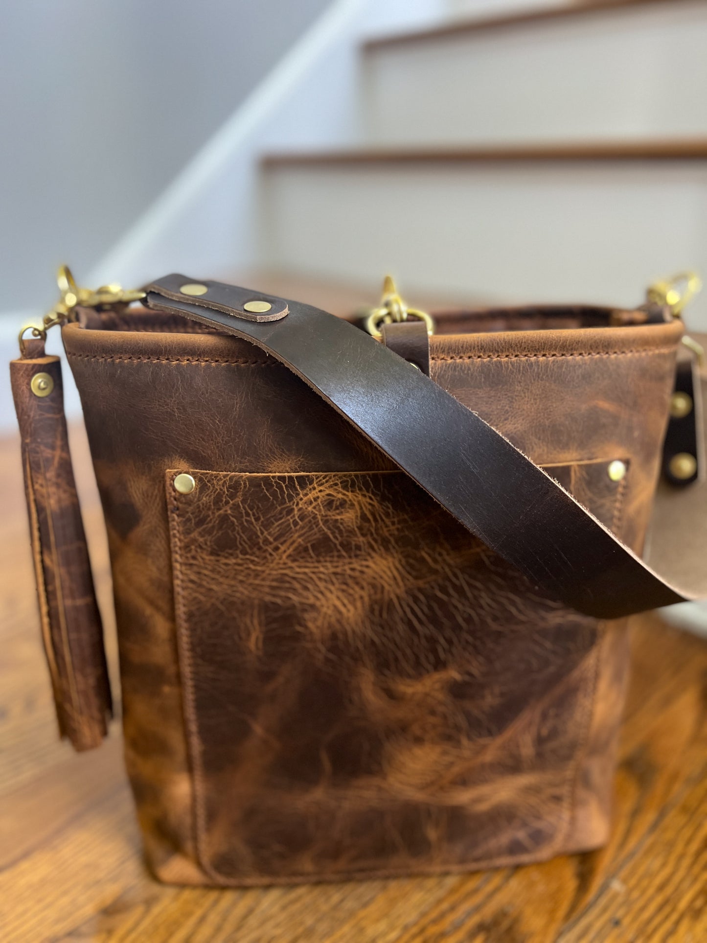 Bennett Bucket Full Grain Old Tobacco