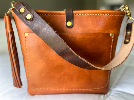 Bennett “shorty” Bucket in Toffee Veg Tan Leather