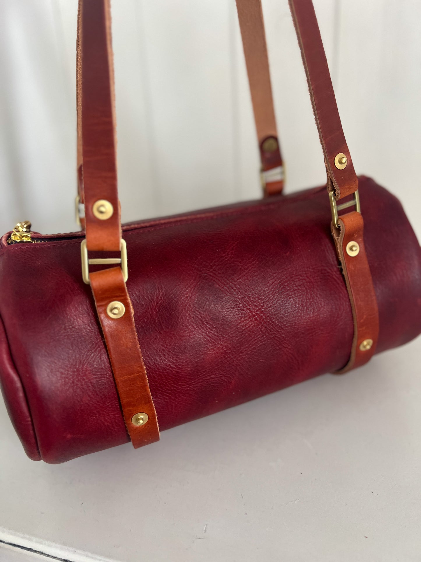 Bren Barrel in Horween Russet Full Grain Leather