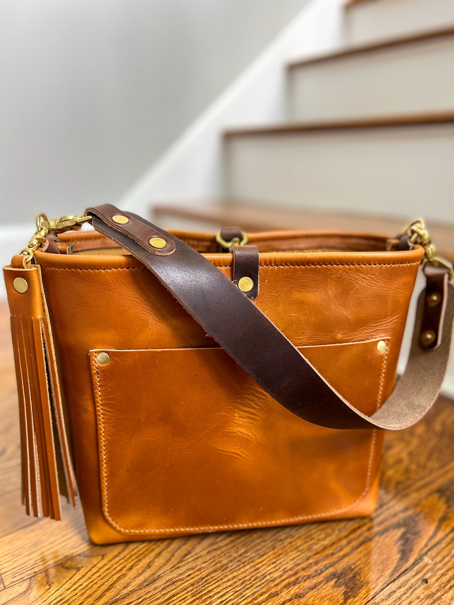 Bennett “shorty” Bucket in Horween Butterscotch