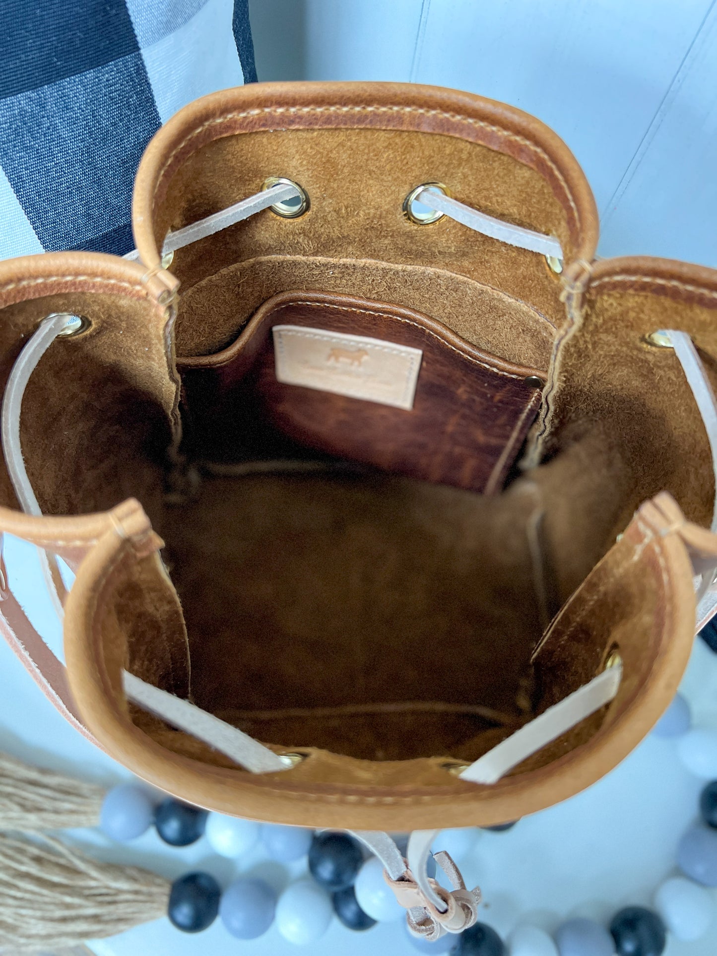 Emery Drawstring Bucket in Timber