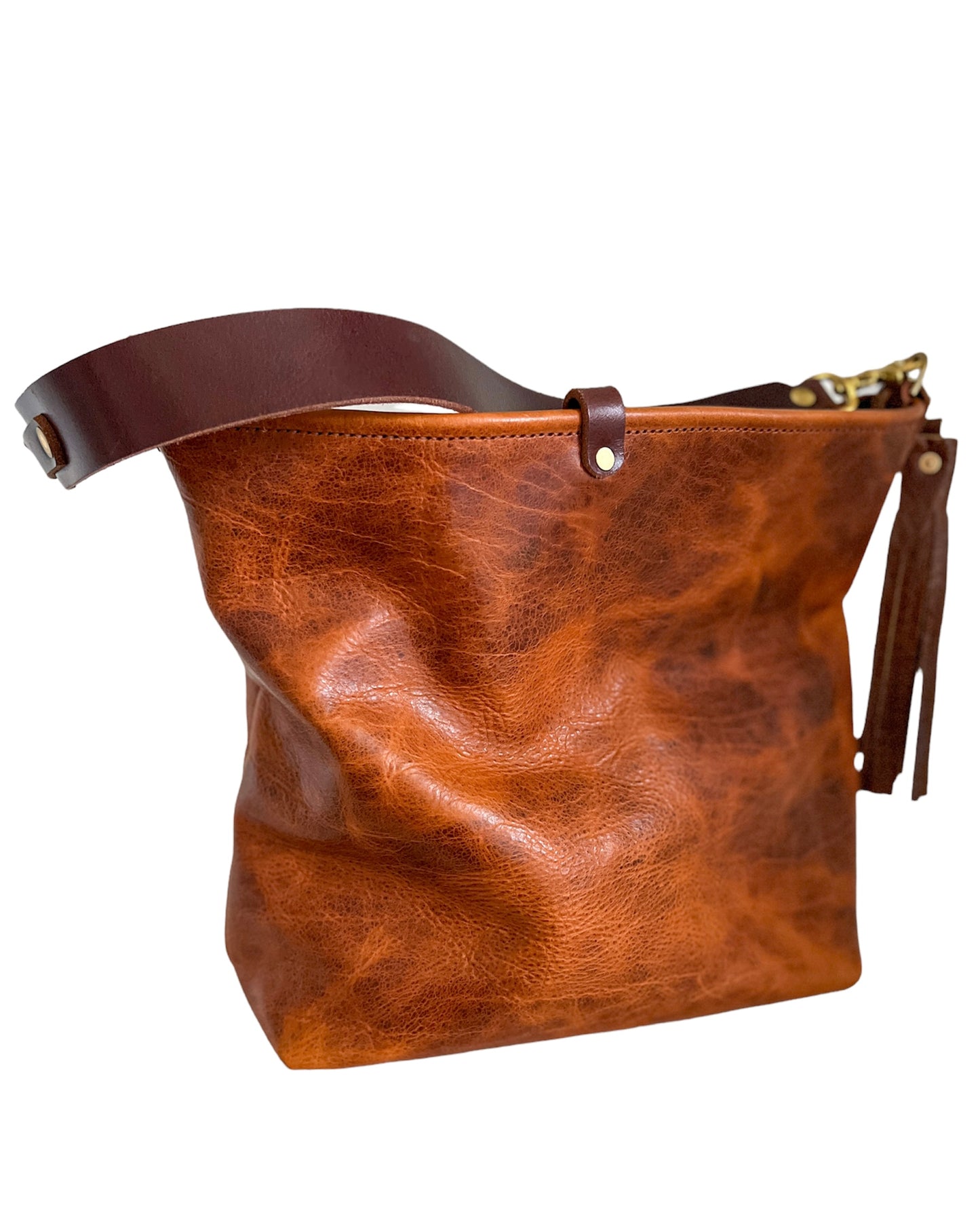 Large Hobo in Maple Glazed Bison