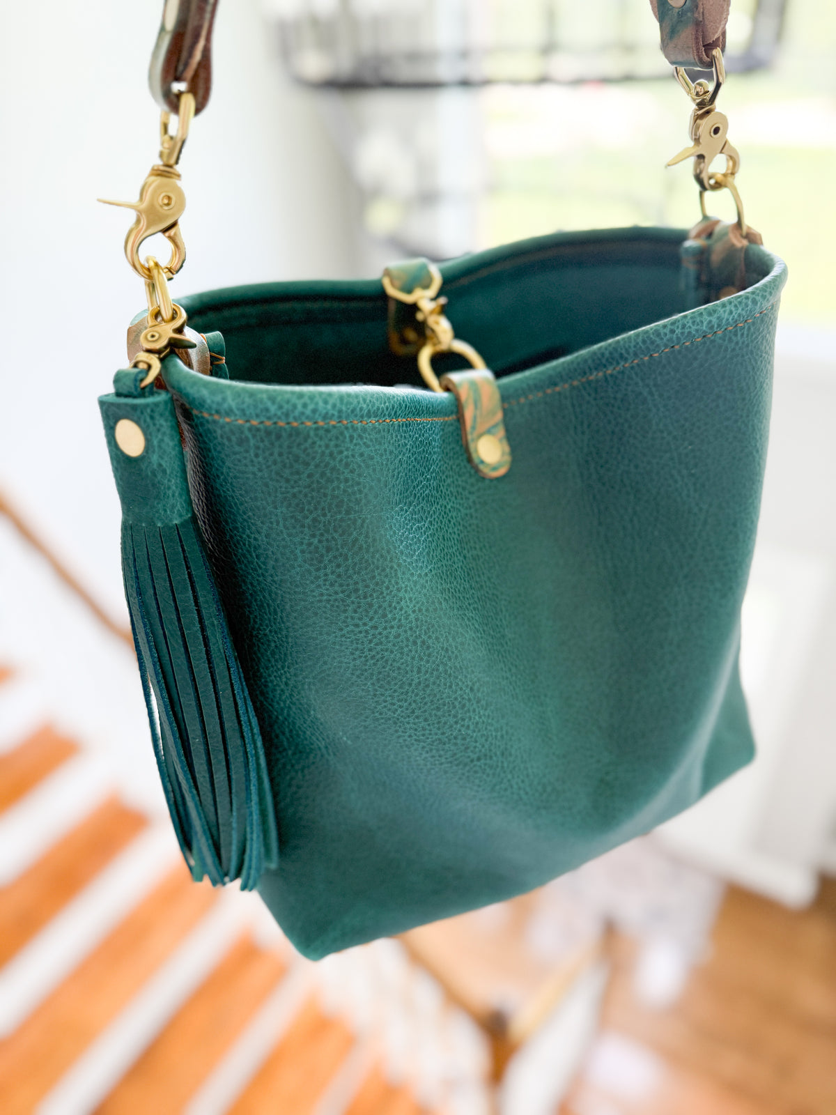 Hobo Bucket in Blue Moon Bison w/Candy Strap