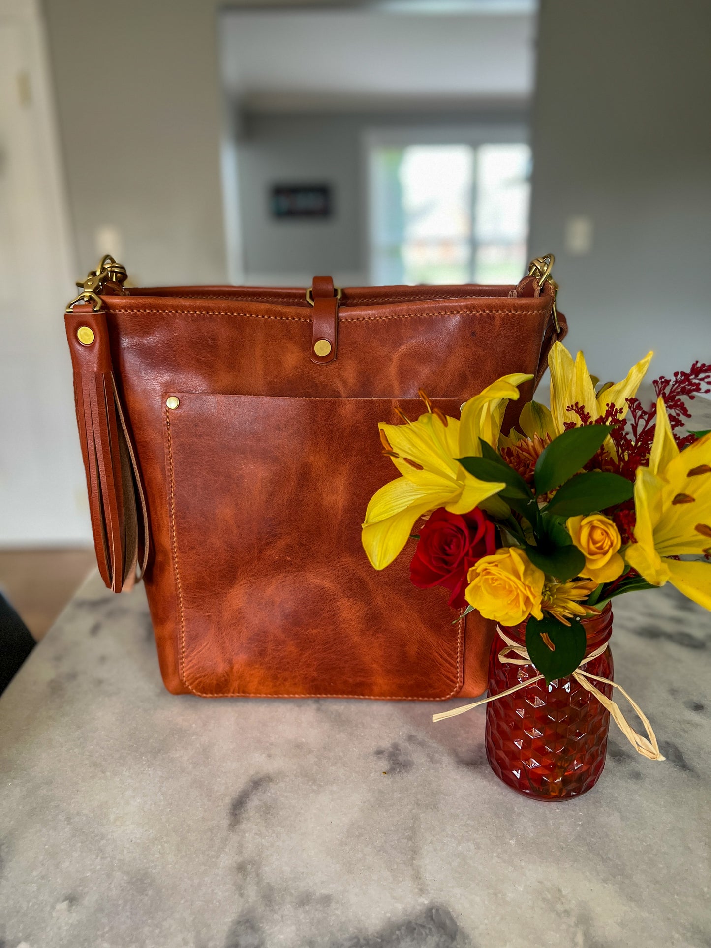 Bennett Bucket in Horween English Tan Derby