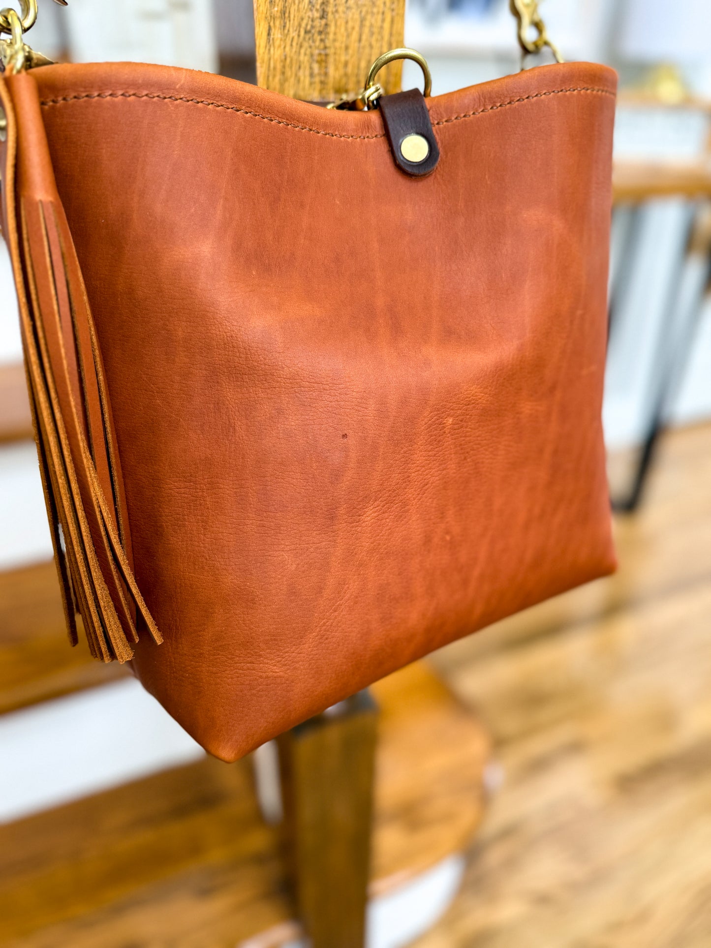 Bennett Bucket in Tawny Full Grain Leather