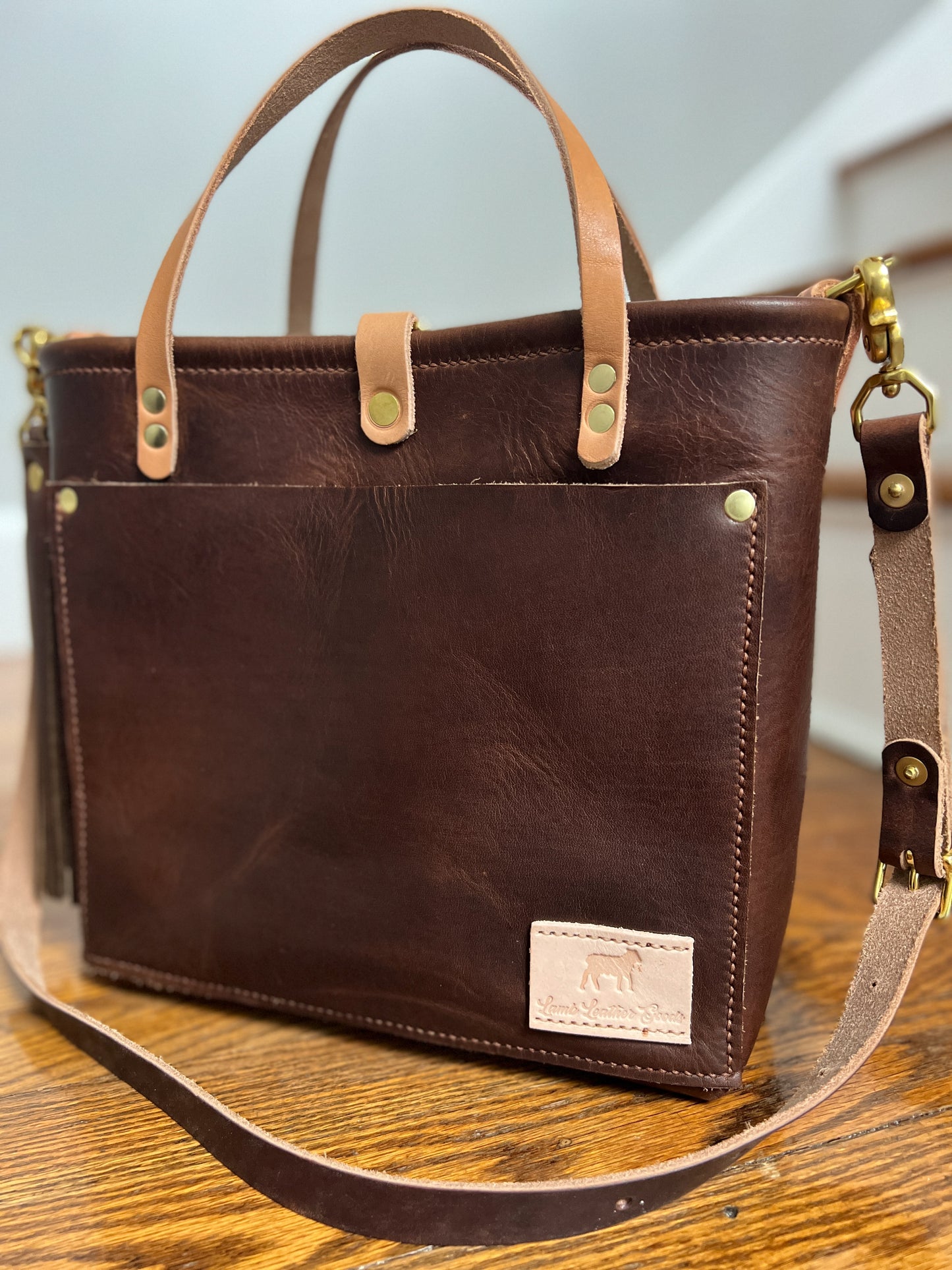 Brookie Medium Crossbody in Horween Nut Brown