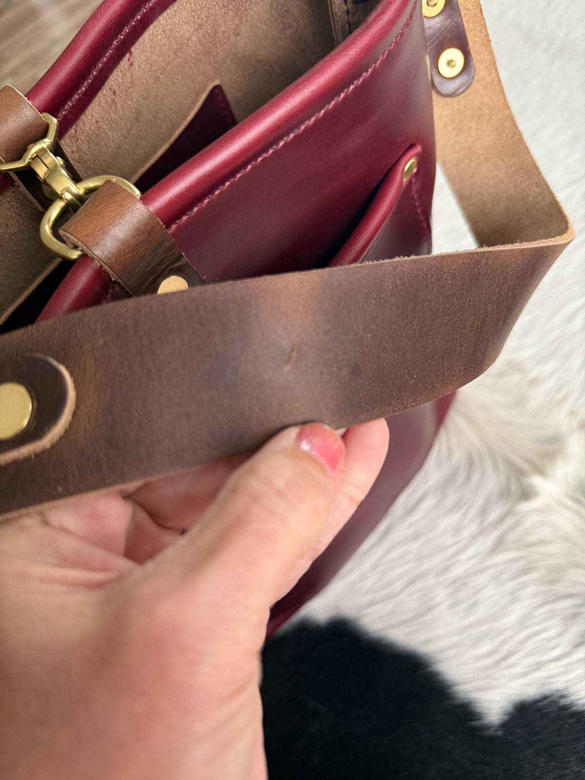 Bennett Bucket in Burgundy Chromexcel Horween