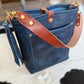 Bennett Bucket in Horween Cobalt Full Grain Leather