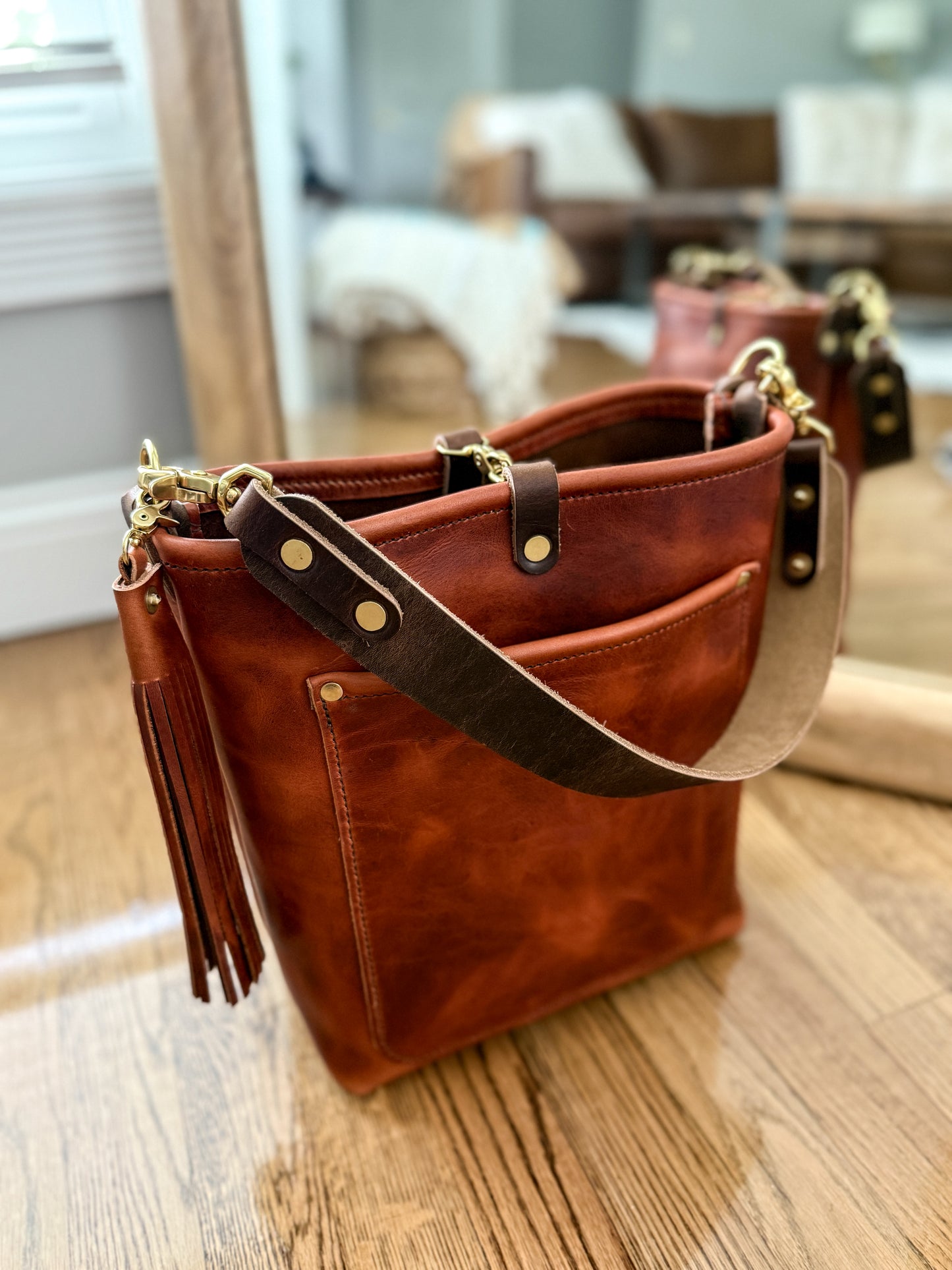 Bennett Bucket in Horween English Tan Derby