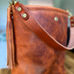 Braxton Bucket in Horween Natural Derby