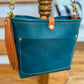 Bennett “shorty” Bucket in Turquoise Vachetta