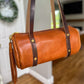 Bren Barrel in Toffee Vegetable Tanned Leather