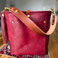 Bennett Bucket in Mulberry Veg Tan Italian Leather