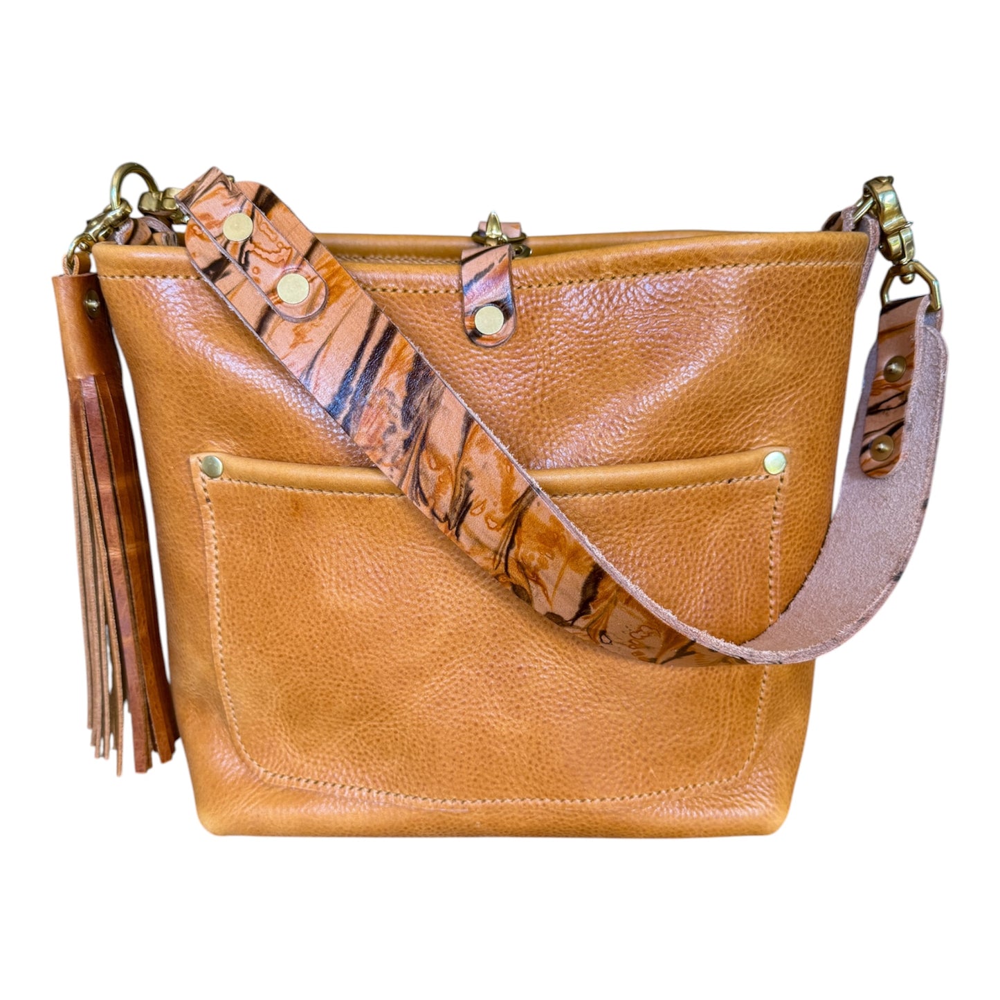 Bennett “shorty” Bucket in Honey Saffron Italian Leather