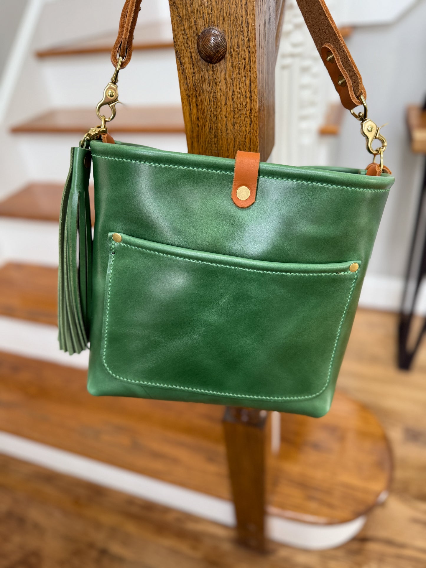 Bennett “shorty” Bucket in Shamrock Green Full Grain Leather