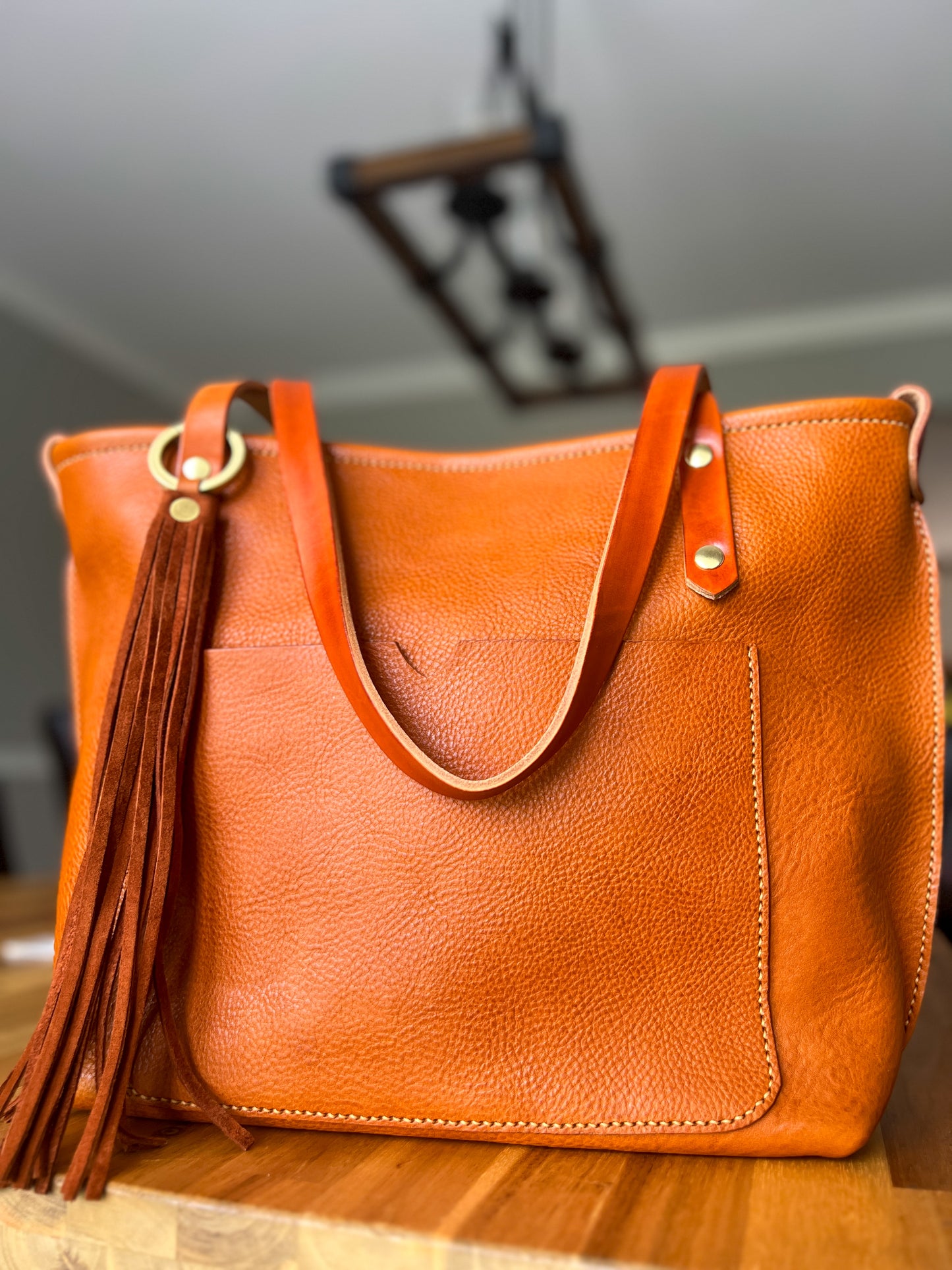 Carryall Tote in Ginger Vachetta
