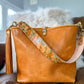 Hobo Bucket in Italian Honey Saffron Vegetable Tan w/Candy Strap