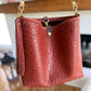 Hobo Bucket in Chestnut Full Grain Bison Leather