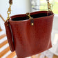 Hobo Bucket in Chestnut Full Grain Bison Leather