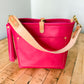 Bennett “shorty” Bucket in Fuscia Vachetta (non-milled)