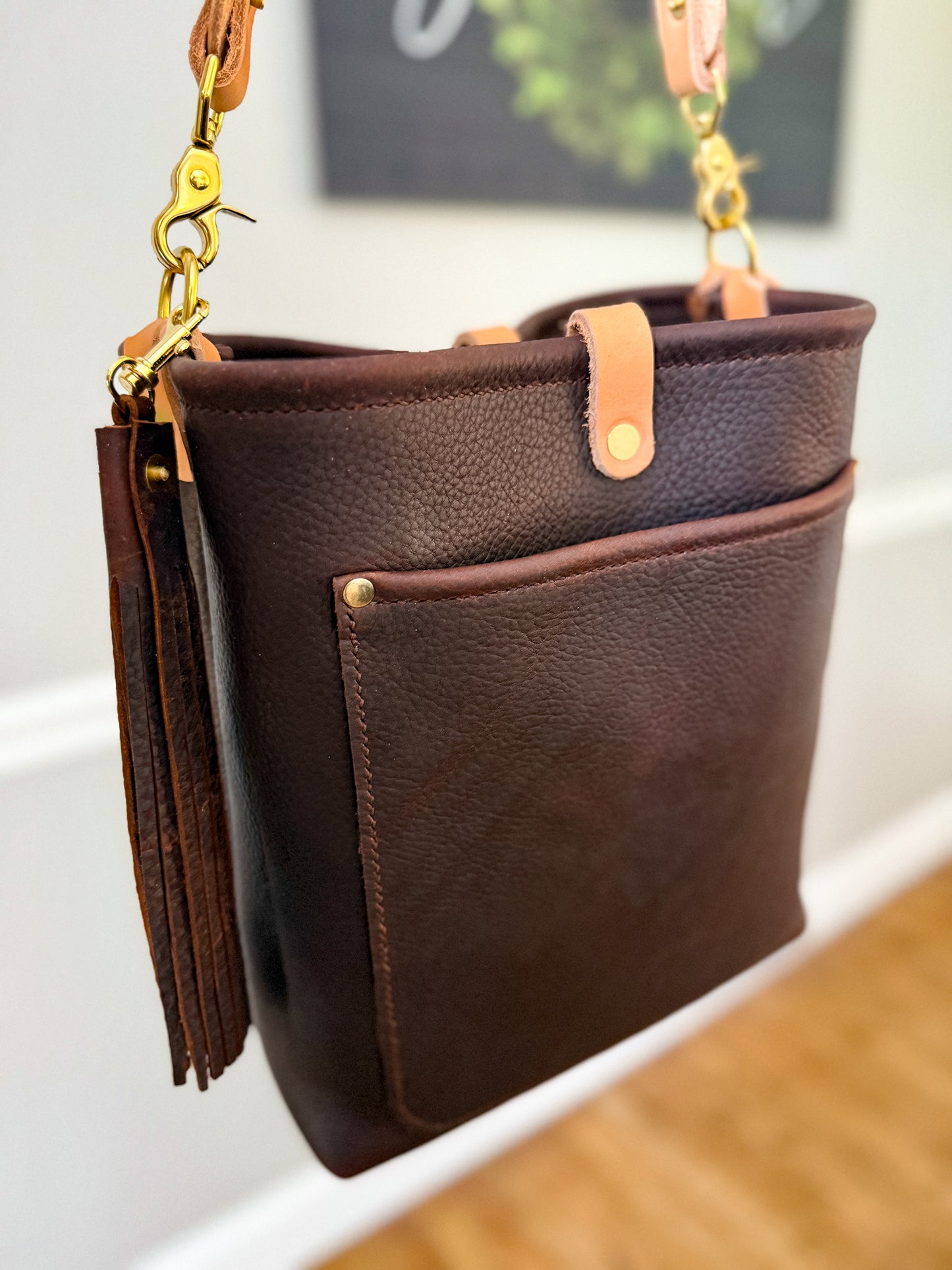 Bennett Bucket in Espresso Kodiak Full Grain Leather
