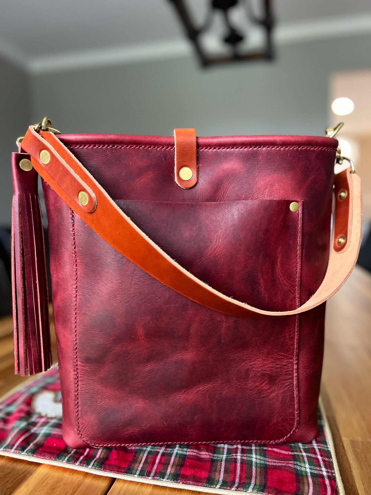 Bennett Bucket in Russet Horween Derby Leather