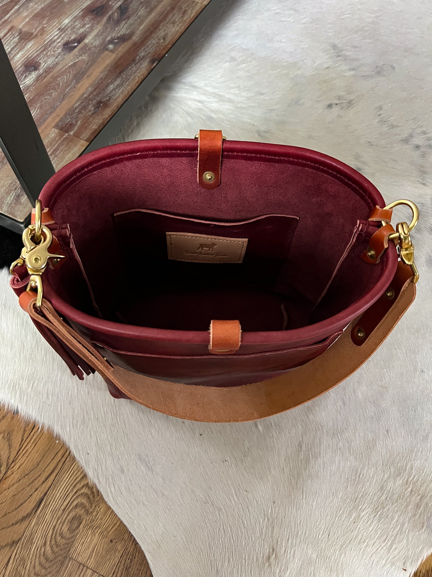 Bennett Bucket in Russet Horween Derby Leather