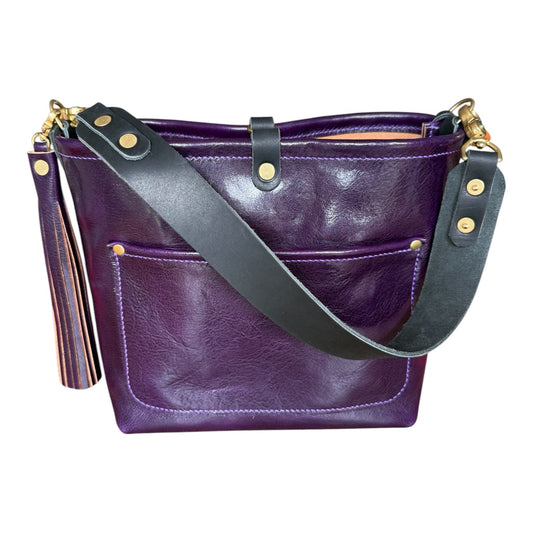 Bennett “shorty” Bucket in Eggplant Cuoio Italian Leather