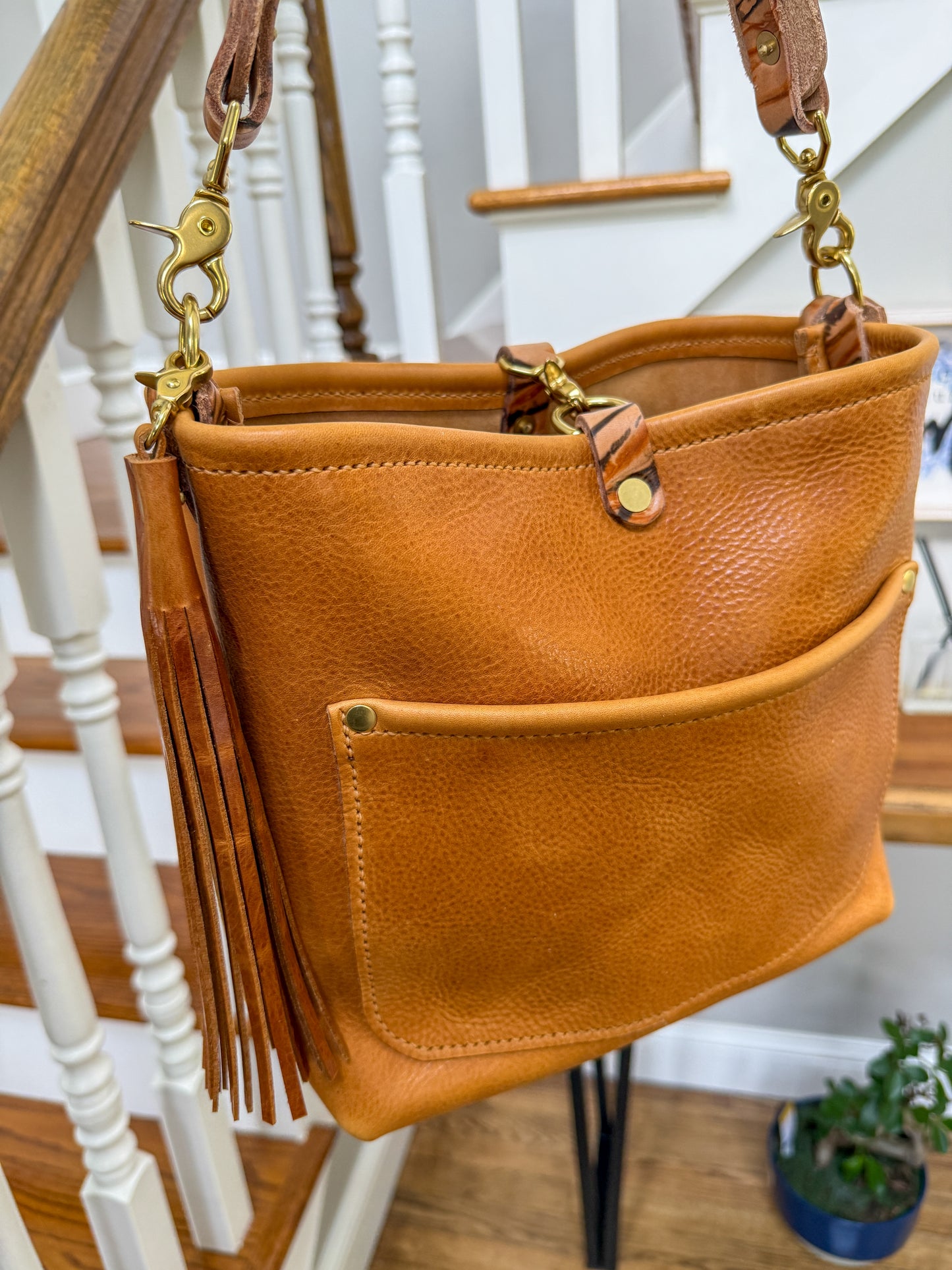 Bennett “shorty” Bucket in Honey Saffron Italian Leather