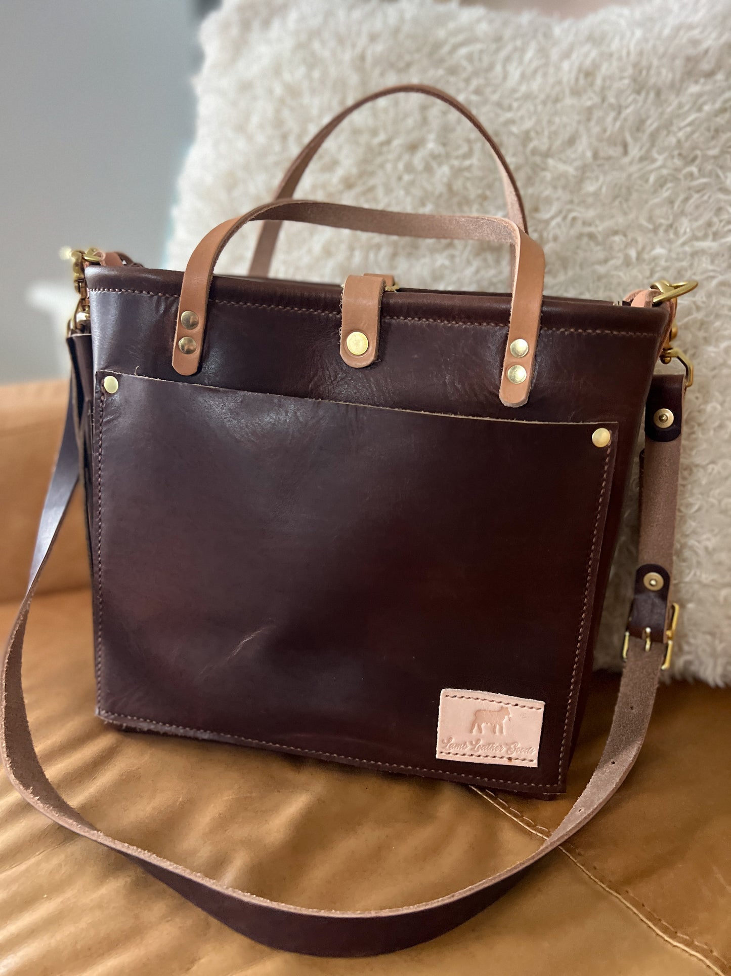 Brookie Medium Crossbody in Horween Nut Brown