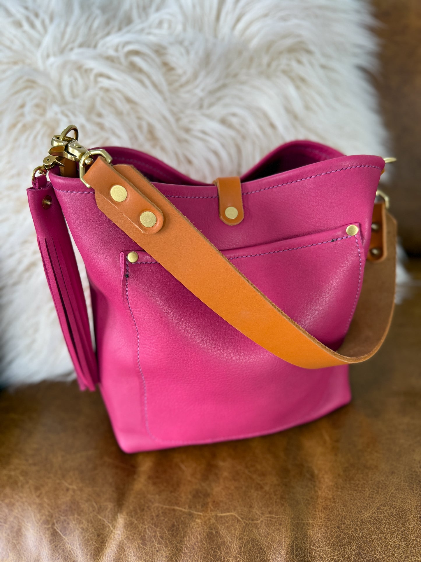 Bennett Bucket in Horween Dearborn Lilla