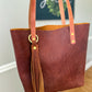Classic Tote in Cherry Mahogany Full Grain Bison