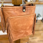 Western Bennett Bucket in Horween Natural Derby w/fringe