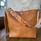 Hobo Bucket in Italian Honey Saffron Vegetable Tan w/Candy Strap